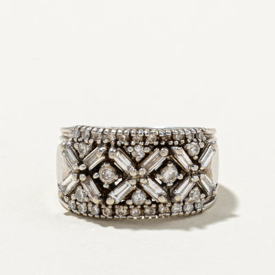Multi Cut X Design Diamond Band | 1.20ctw | SZ 6.25
