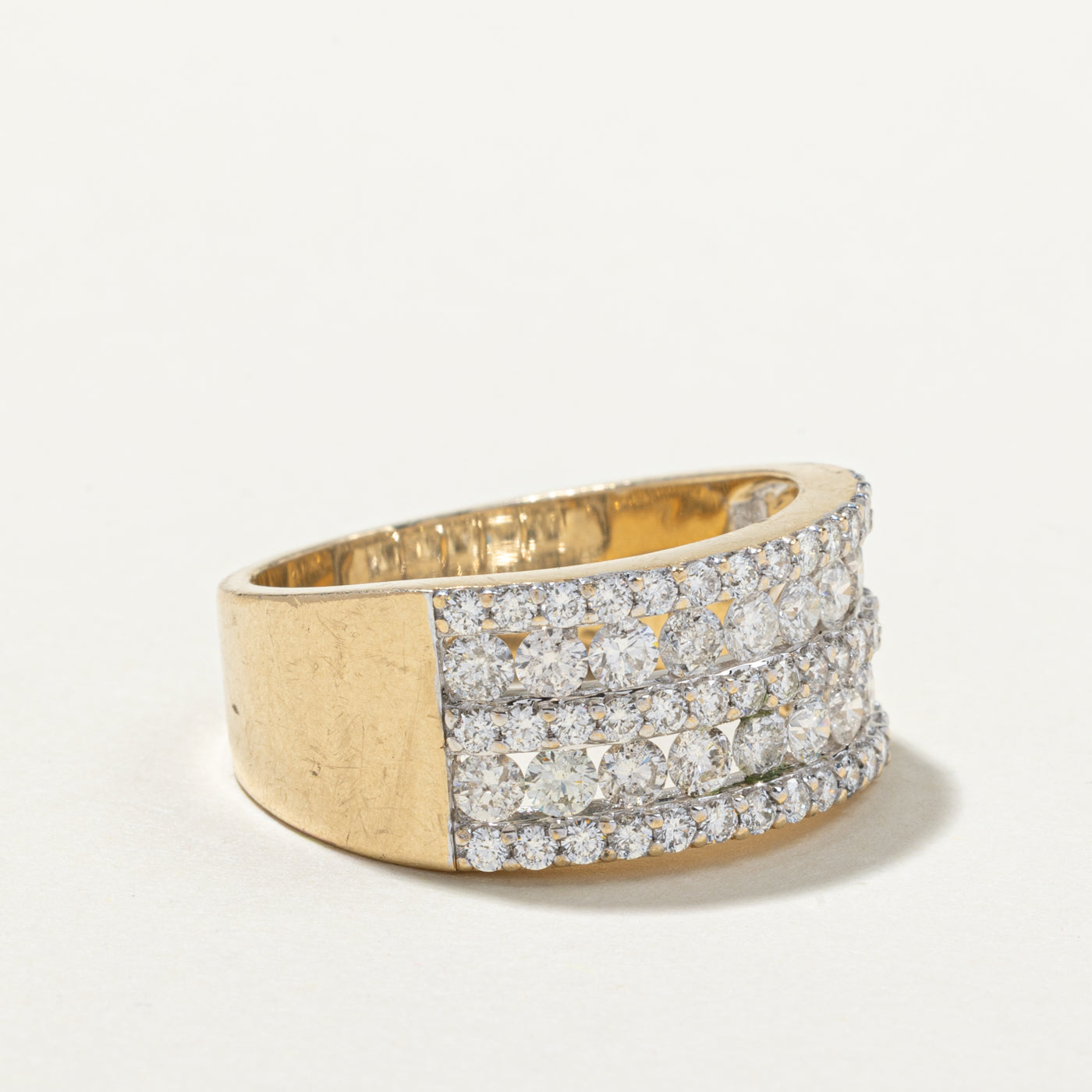 Five Row Diamond Band | 2.39ctw | SZ 12.25