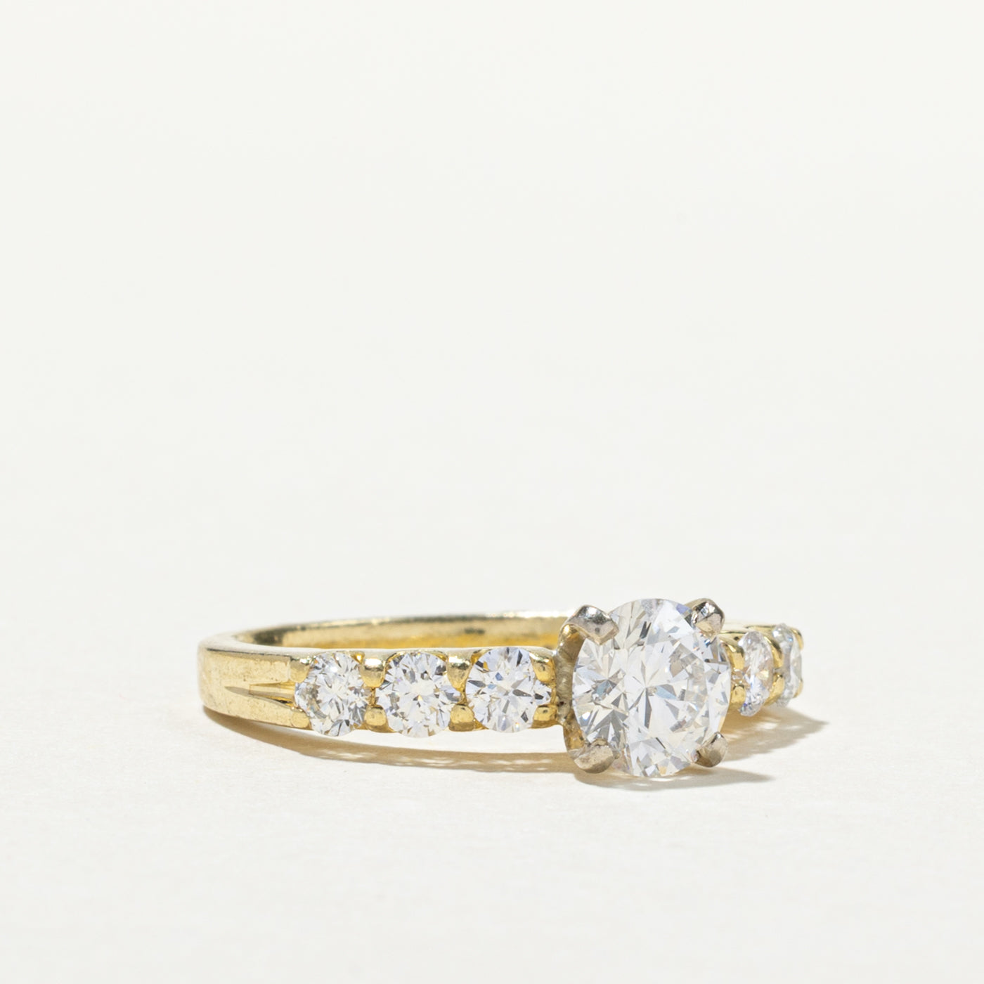 Round Brilliant Cut Diamond Accented Engagement Ring | 1.53ctw | SZ 6