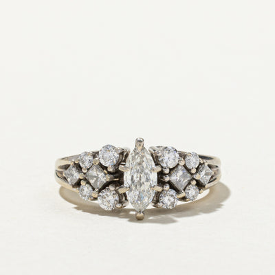 Marquise Cut Diamond Accented Engagement Ring | 1.10ctw | SZ 6.25