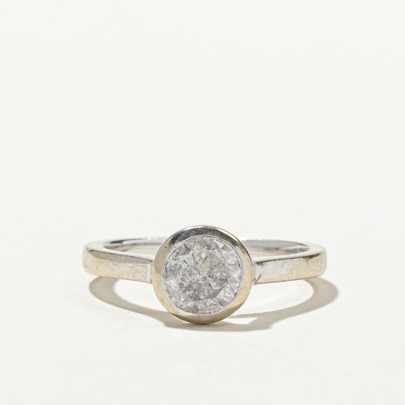 Solitaire Bezel Set Diamond Engagement Ring | 1.11ct I3 H/I | SZ 7.5