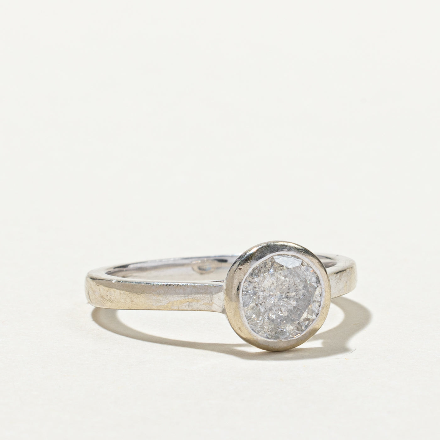 Solitaire Bezel Set Diamond Engagement Ring | 1.11ct I3 H/I | SZ 7.5