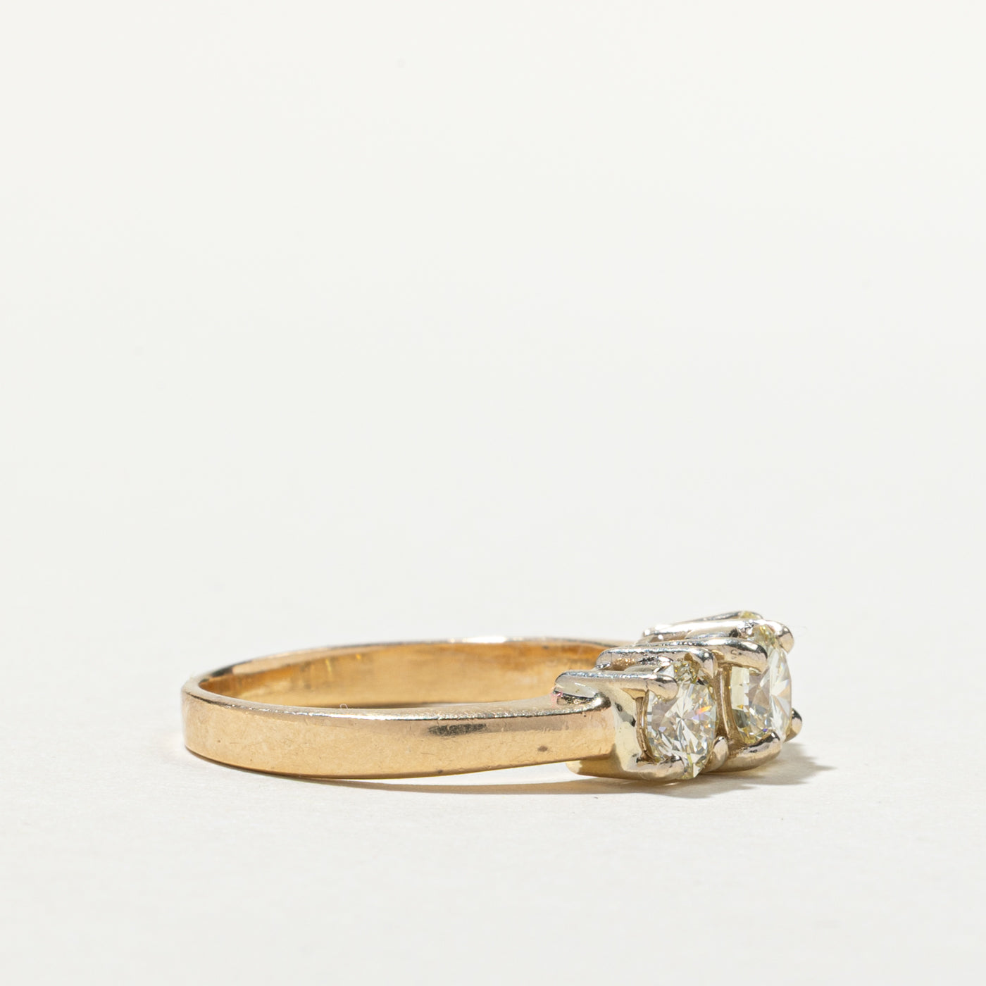 Bague de fiançailles trois diamants | 1,67 ct | Taille 9,25 