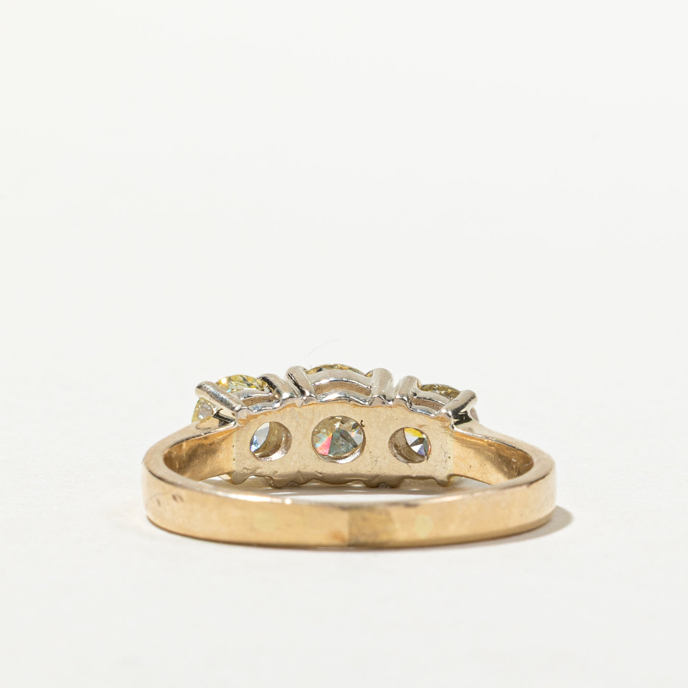 Bague de fiançailles trois diamants | 1,67 ct | Taille 9,25 