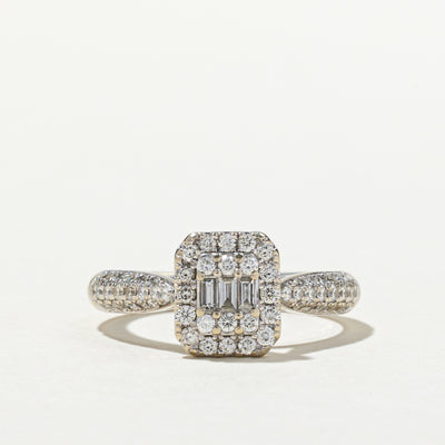 Illusion Set Diamond Cluster Ring | 0.87ctw | SZ 7