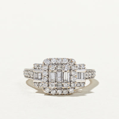 Multi Cut Diamond Cluster Cocktail Ring | 1.53ctw | SZ 7