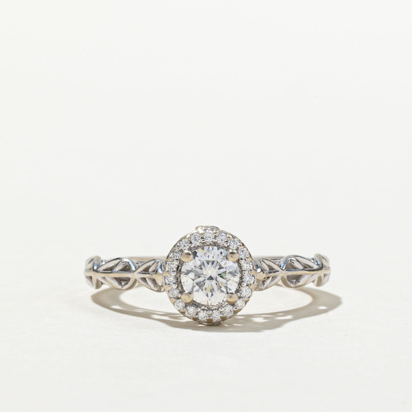 Diamond Halo Engagement Ring | 0.63ctw | SZ 7.5