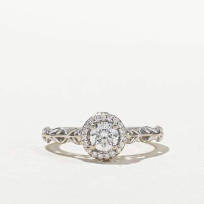 Diamond Halo Engagement Ring | 0.63ctw | SZ 7.5