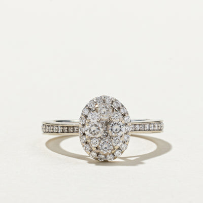 Oval Diamond Cluster Ring | 0.74ctw | SZ 3.75