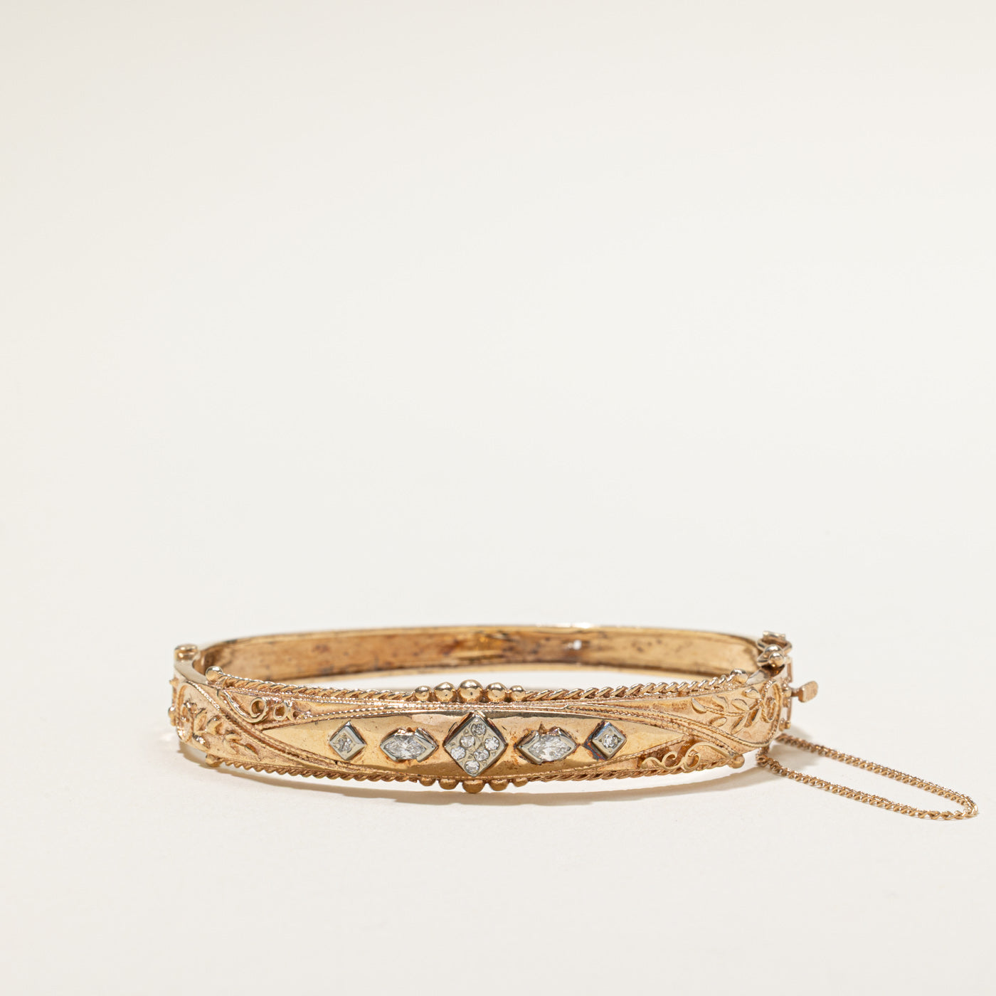 Antique Diamond Cuff Bracelet | 0.26ctw | 6.5"