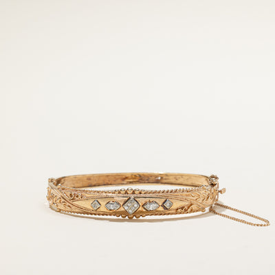 Antique Diamond Cuff Bracelet | 0.26ctw | 6.5