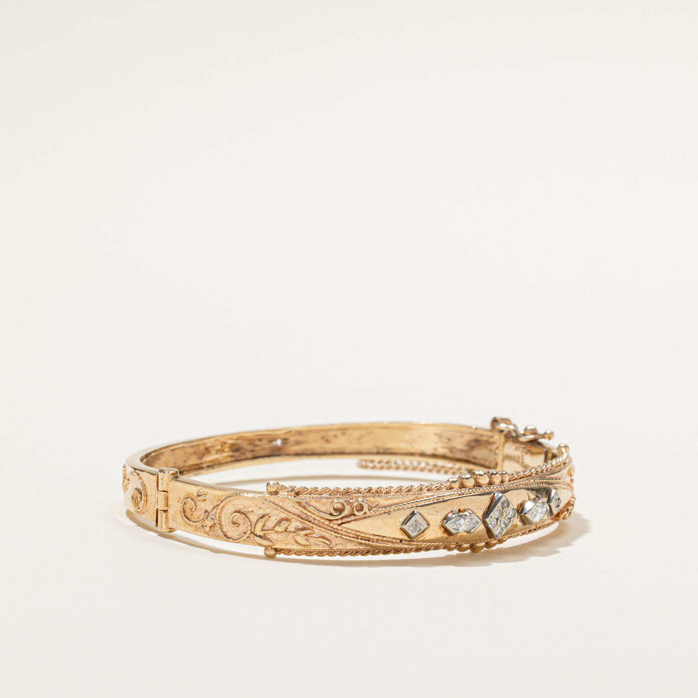 Antique Diamond Cuff Bracelet | 0.26ctw | 6.5"