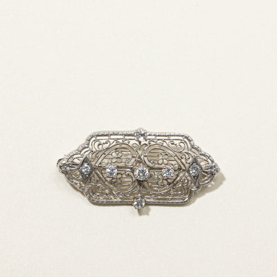 Vintage Style Diamond Brooch | 0.35ctw