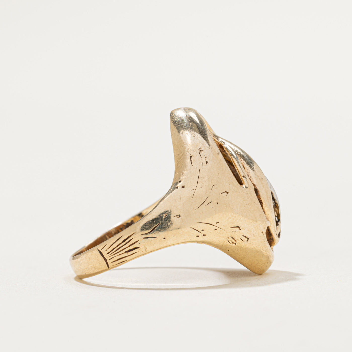 Vintage Diamond Abstract Ring | 0.04ctw | SZ 8.75