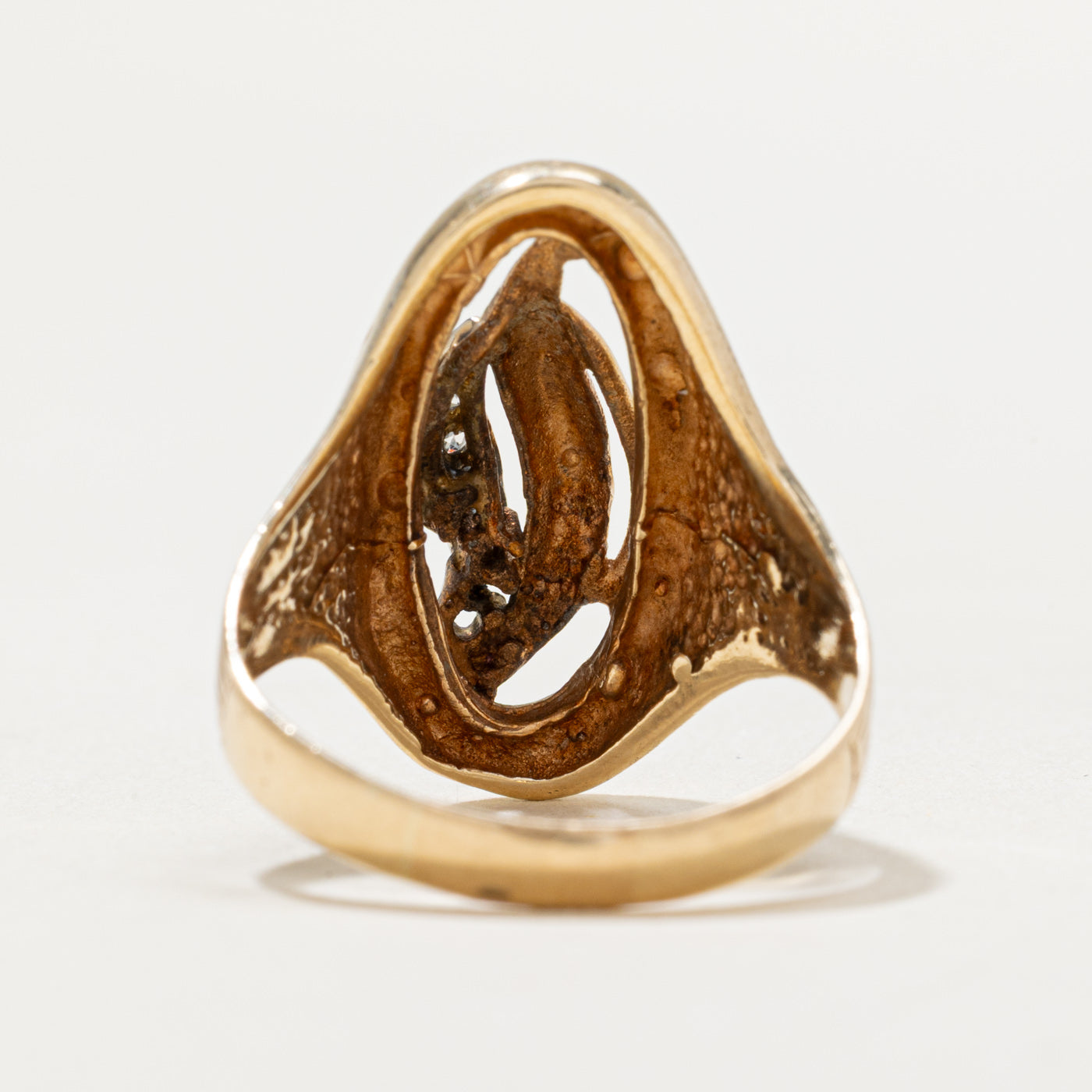 Vintage Diamond Abstract Ring | 0.04ctw | SZ 8.75
