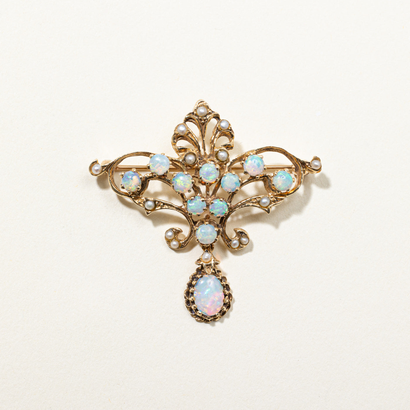 Vintage Opal Pendant Brooch | 1.35ctw