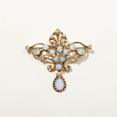 Vintage Opal Pendant Brooch | 1.35ctw