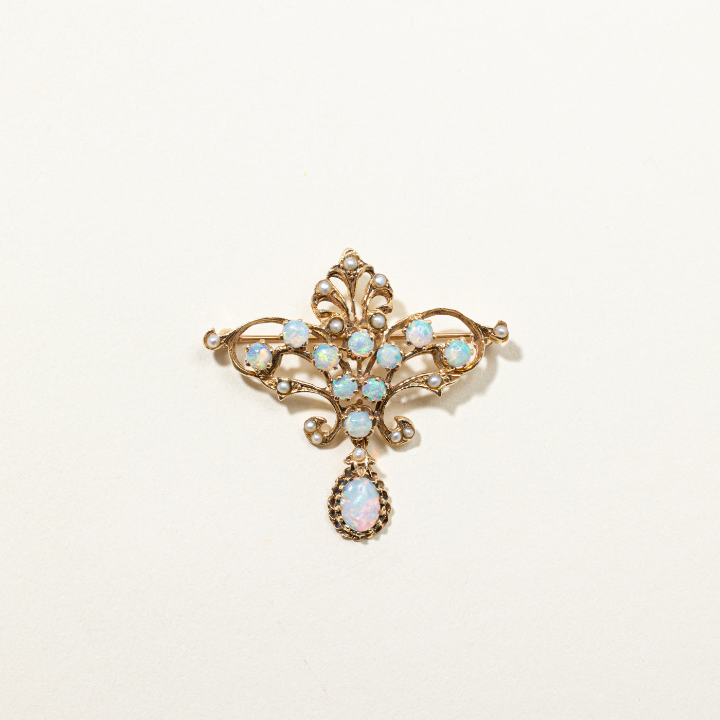 Vintage Opal Pendant Brooch | 1.35ctw