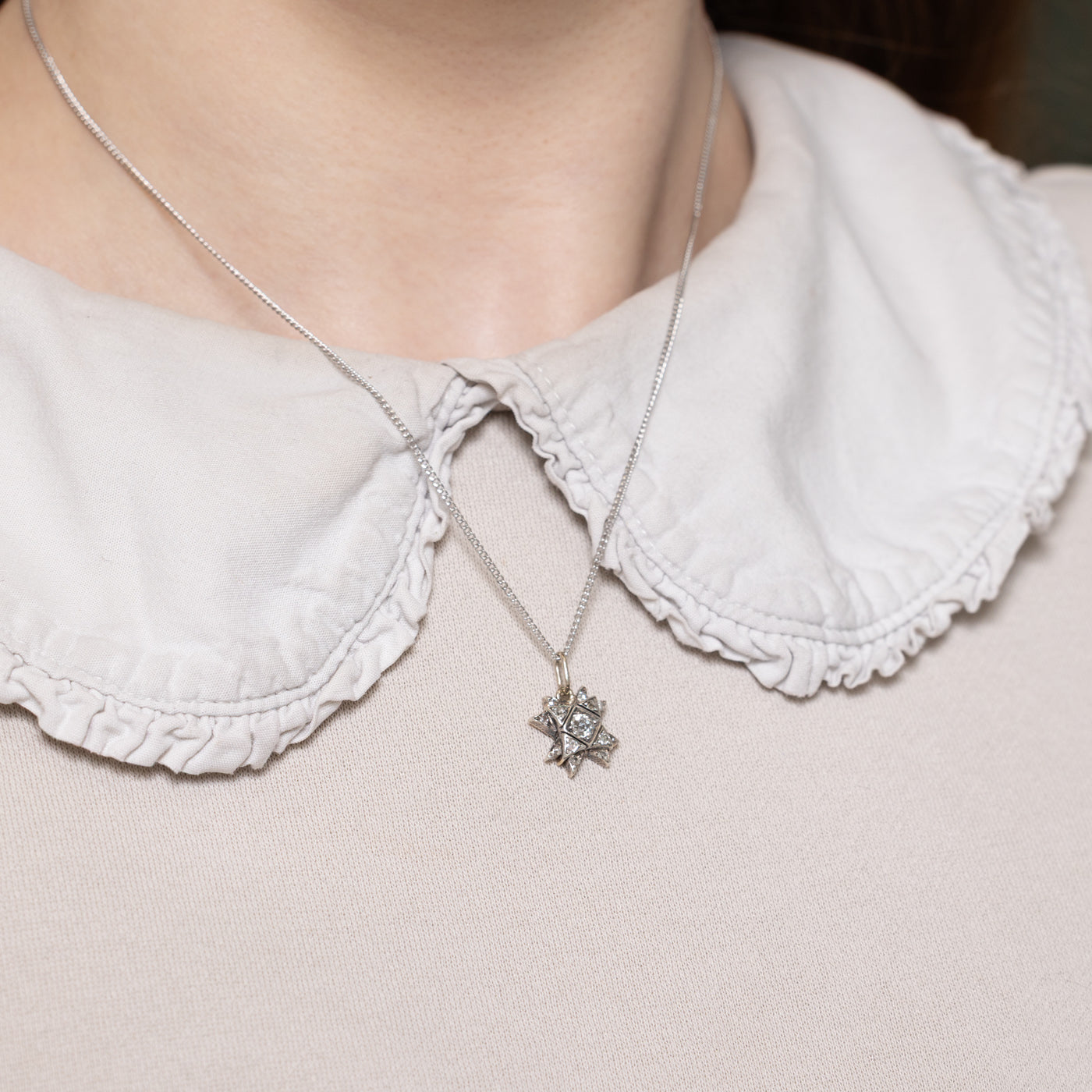 Antique Celestial Star Diamond Pendant | 0.43ctw