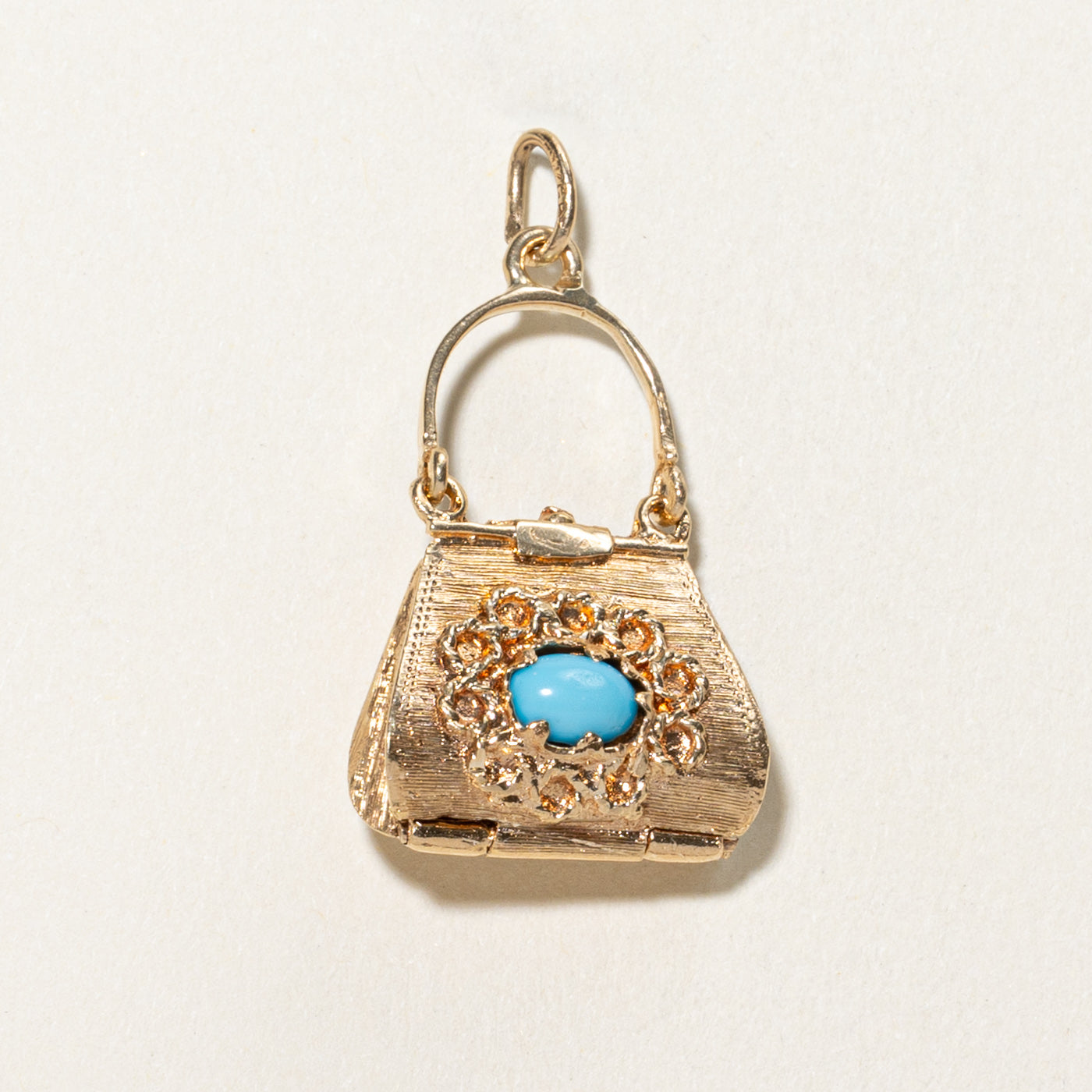Vintage Turquoise Purse Pendant | 0.60ct