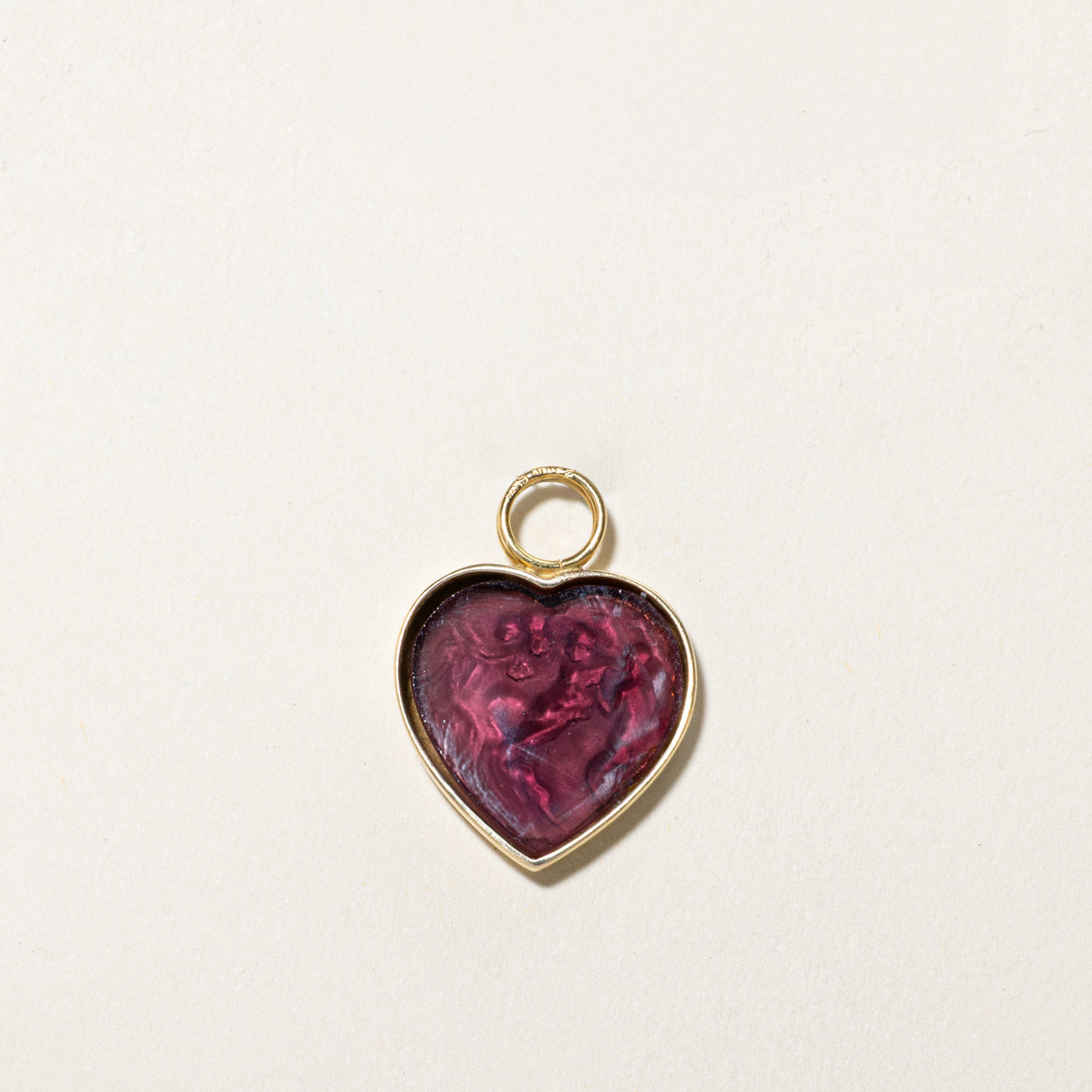 Vintage Italian Glass Heart Pendant | 10.00ct