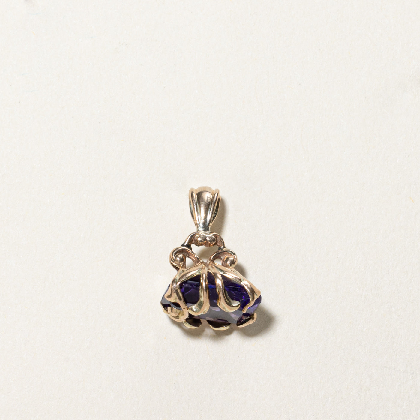 Purple Glass Fob Pendant | 5.50ct