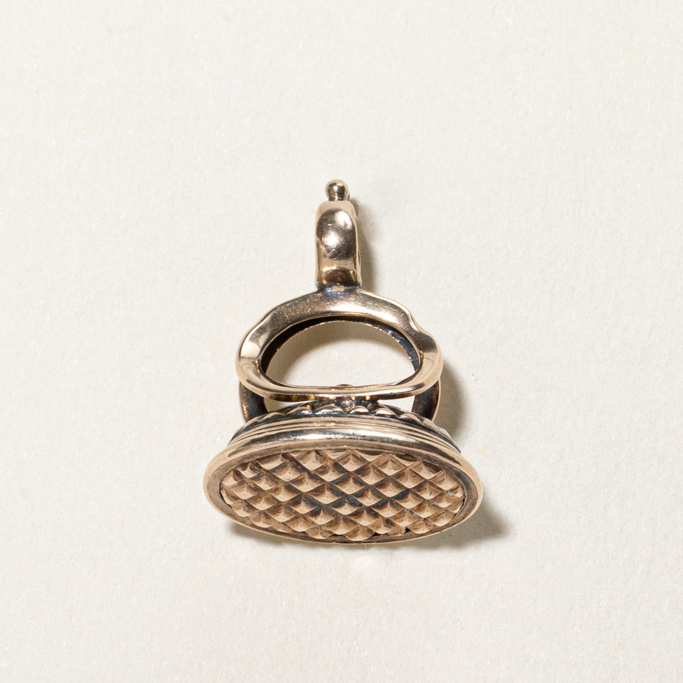 Vintage 10K Yellow Gold Seal Fob Pendant