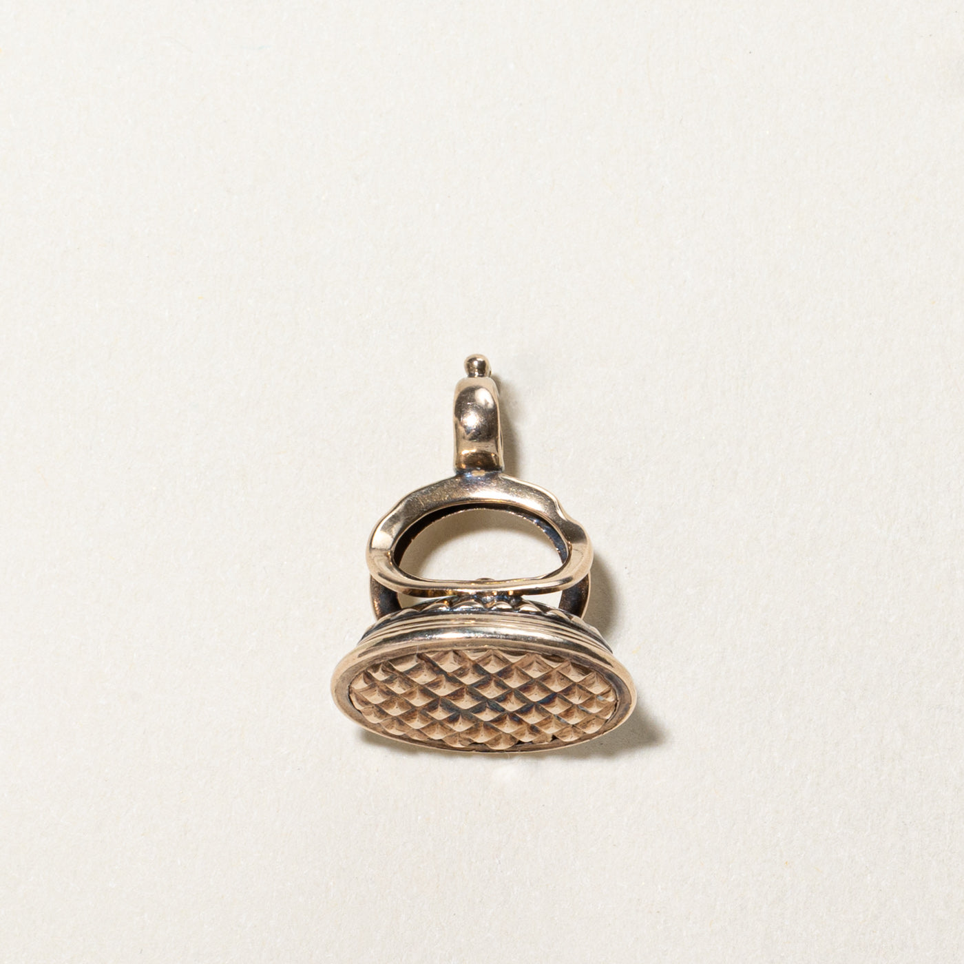 Vintage 10K Yellow Gold Seal Fob Pendant