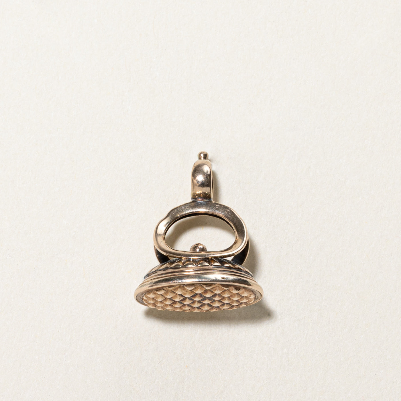 Vintage 10K Yellow Gold Seal Fob Pendant