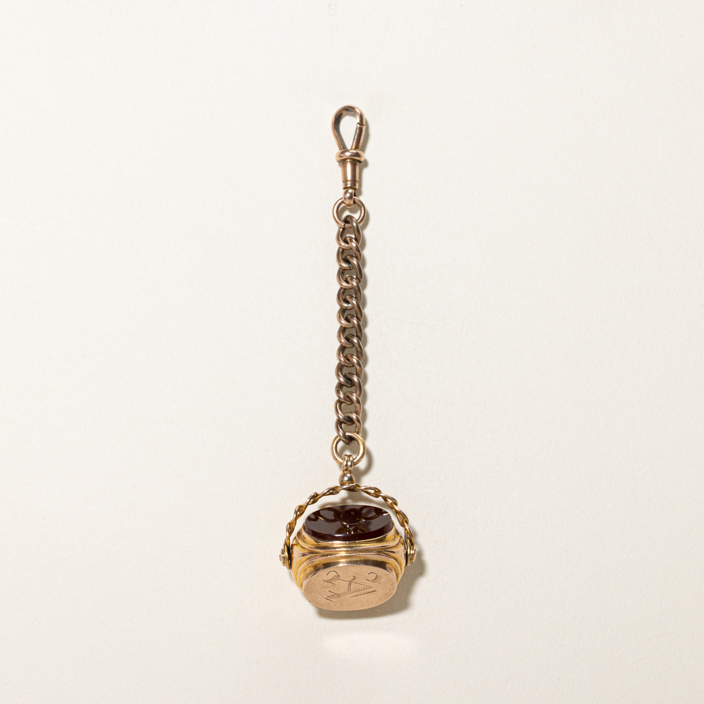 Art Deco Era 1925 Birmingham Initial 'A'  Seal Fob Pendant | 9.00ctw