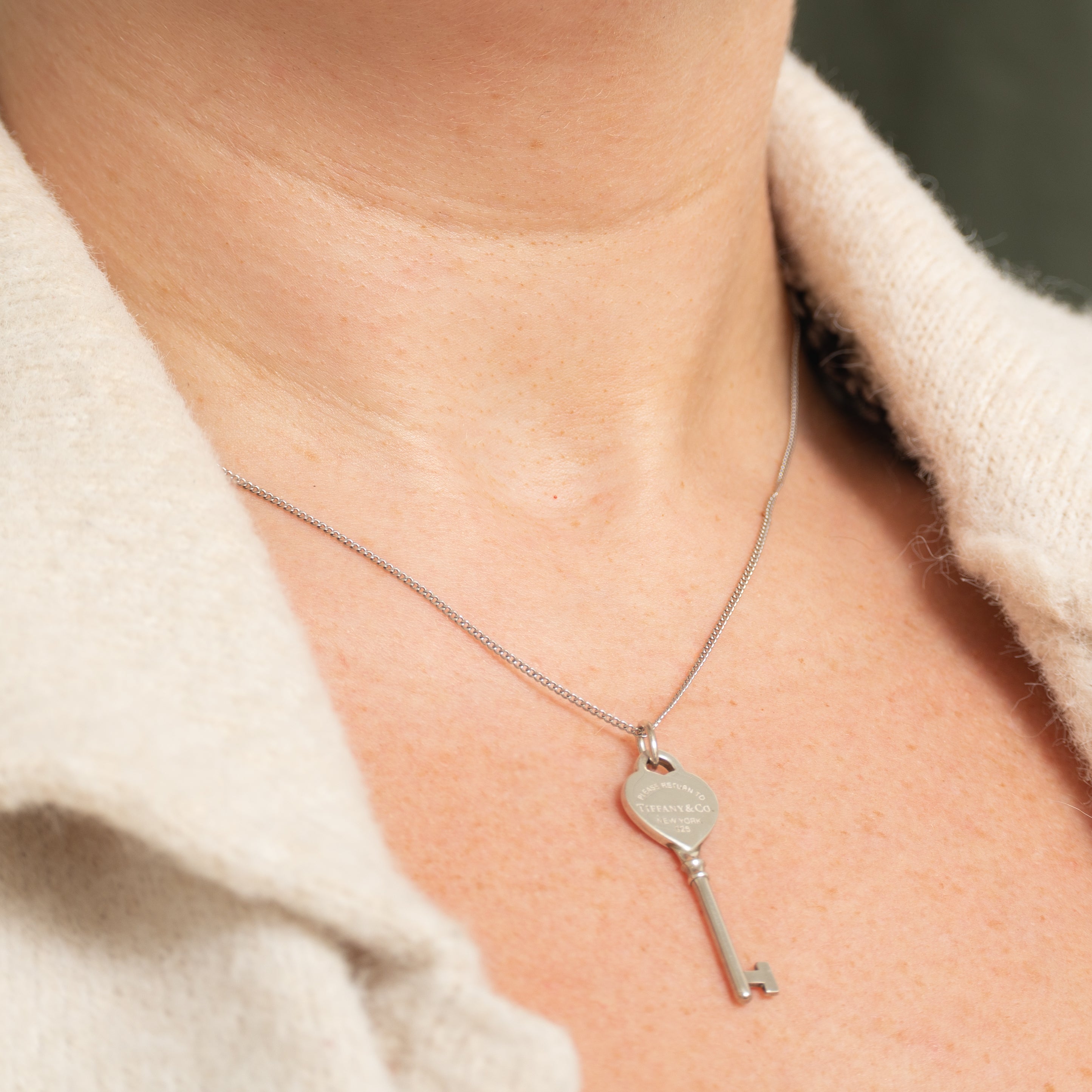'Tiffany & Co' Return to Tiffany Key Sterling Silver Pendant