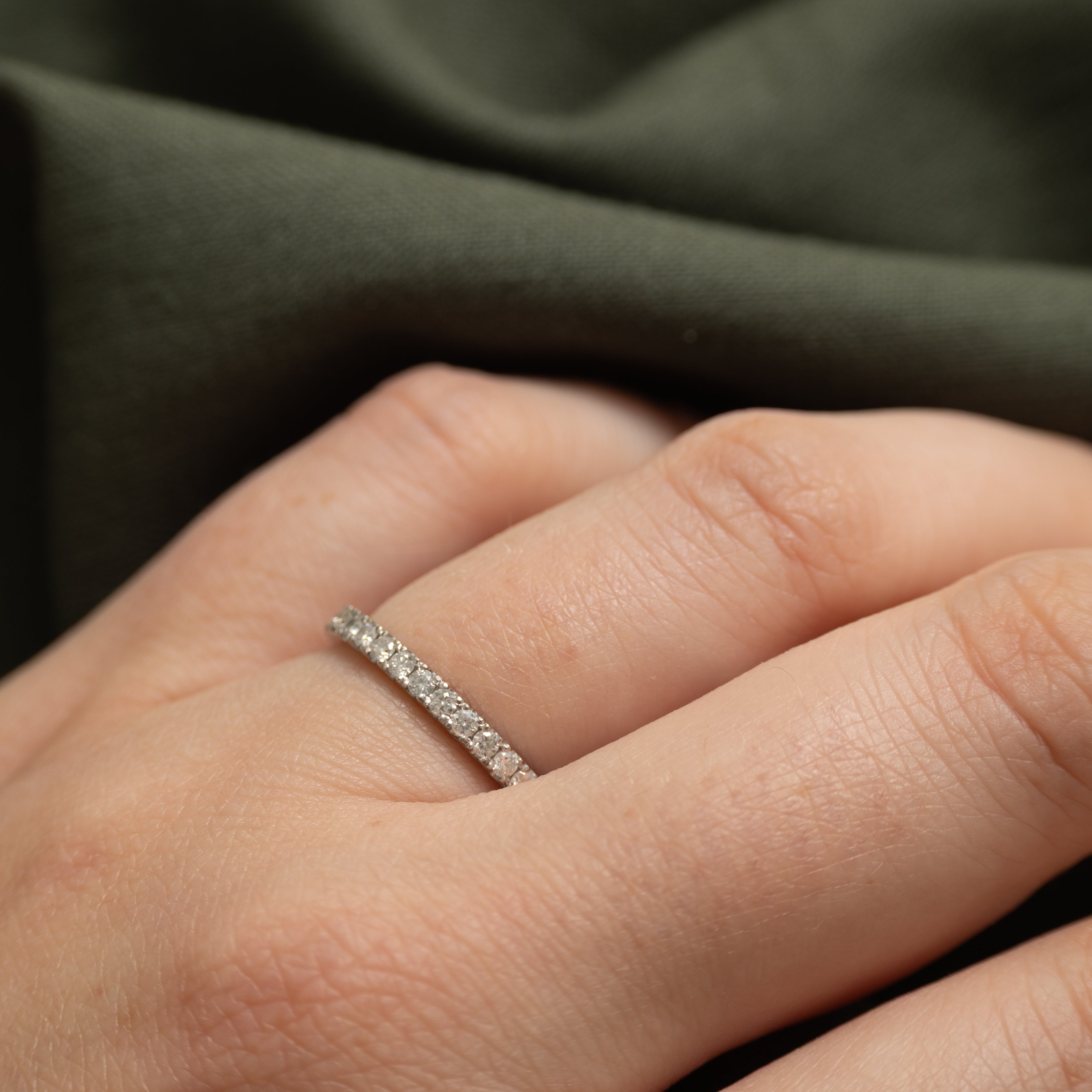 19k Semi Eternity Diamond Wedding Band | 0.38ctw | SZ 6
