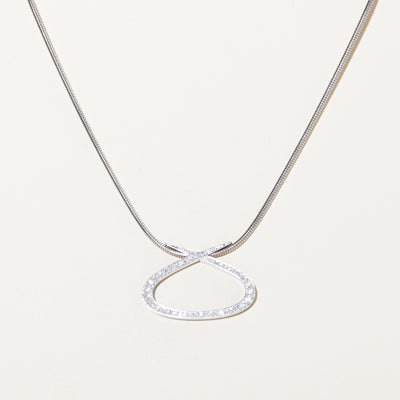 'Cavelti' & 'Birks' Vintage 18k Pave Set Diamond Pendant Necklace | 0.60ctw | 17
