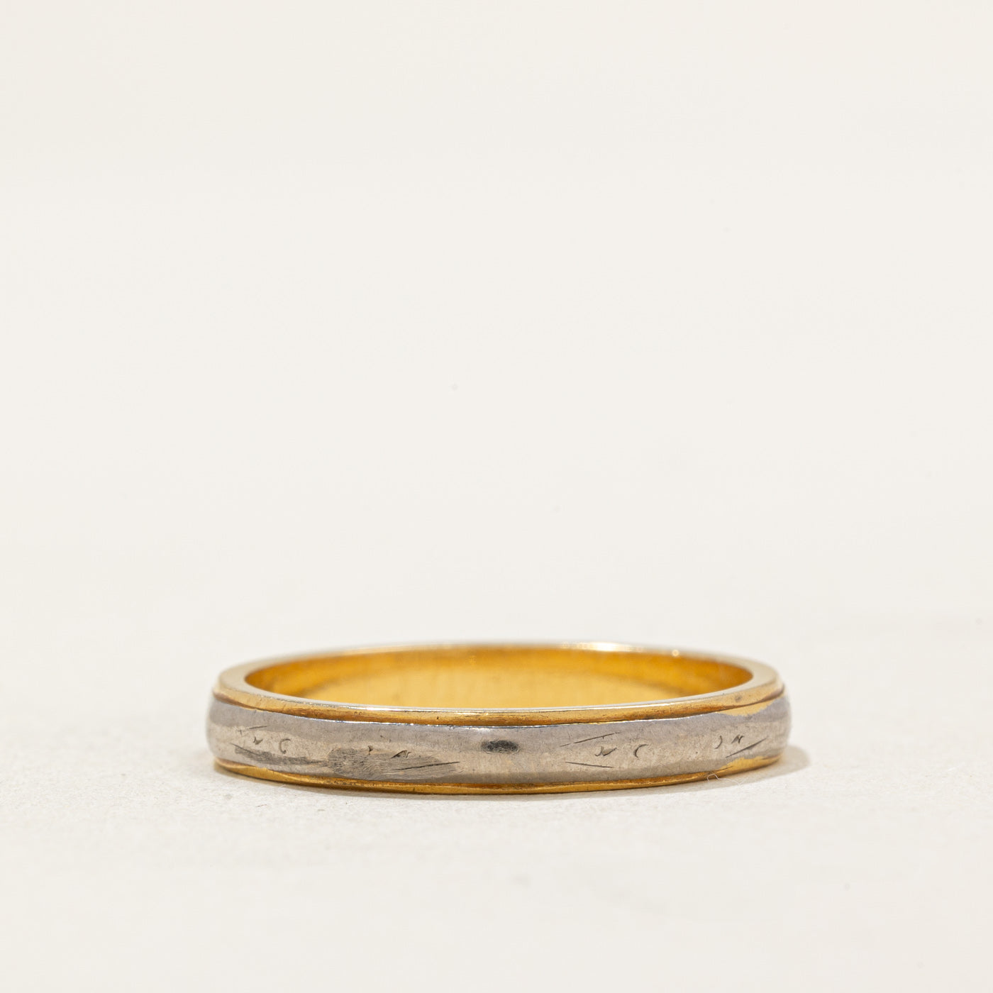 1962 Birmingham 18k Two Tone Gold Wedding Band | 2.75mm | SZ 6.5