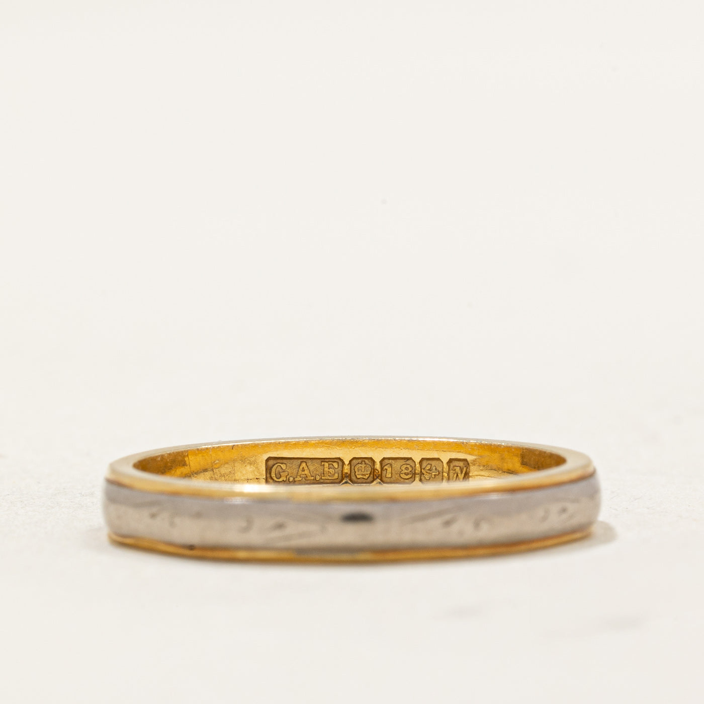 1962 Birmingham 18k Two Tone Gold Wedding Band | 2.75mm | SZ 6.5