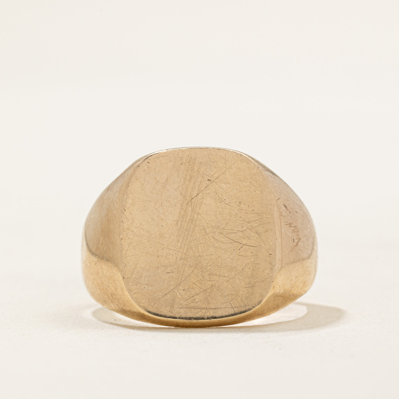 1972 Birmingham 9k Yellow Gold Blank Signet Ring | SZ 7.75