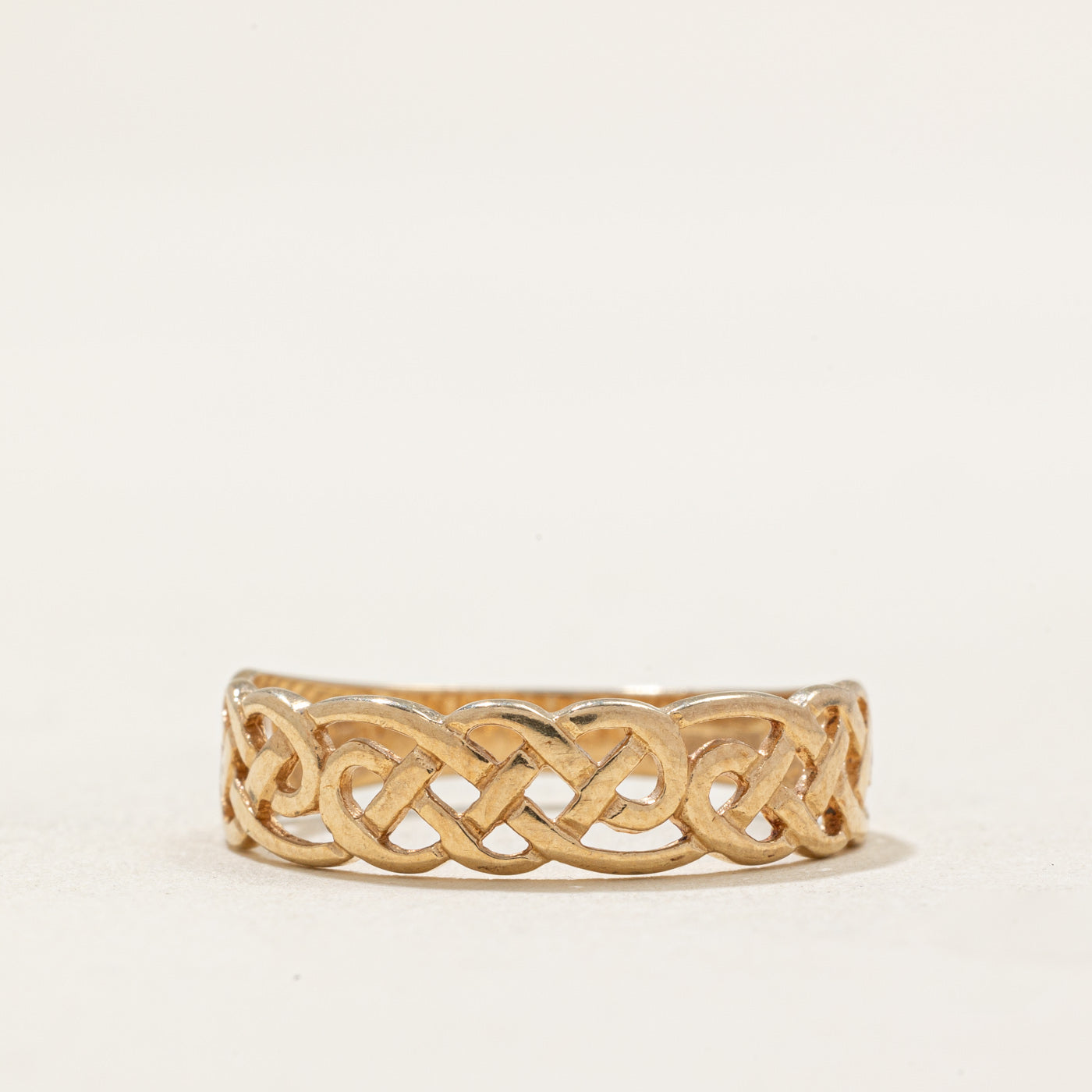 Sheffield 9k Yellow Gold Braided Band | SZ 6.75