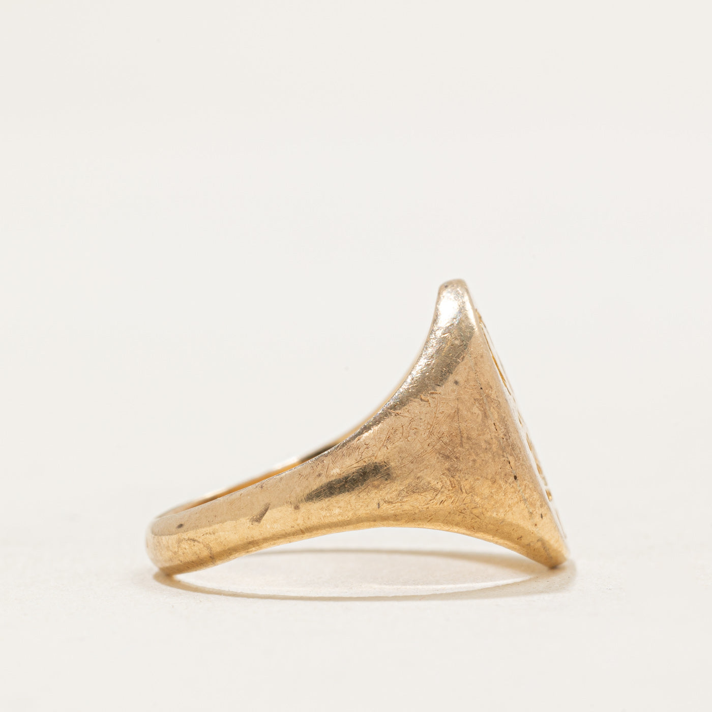 Bague vintage canadienne en or jaune 14 carats | Taille 4