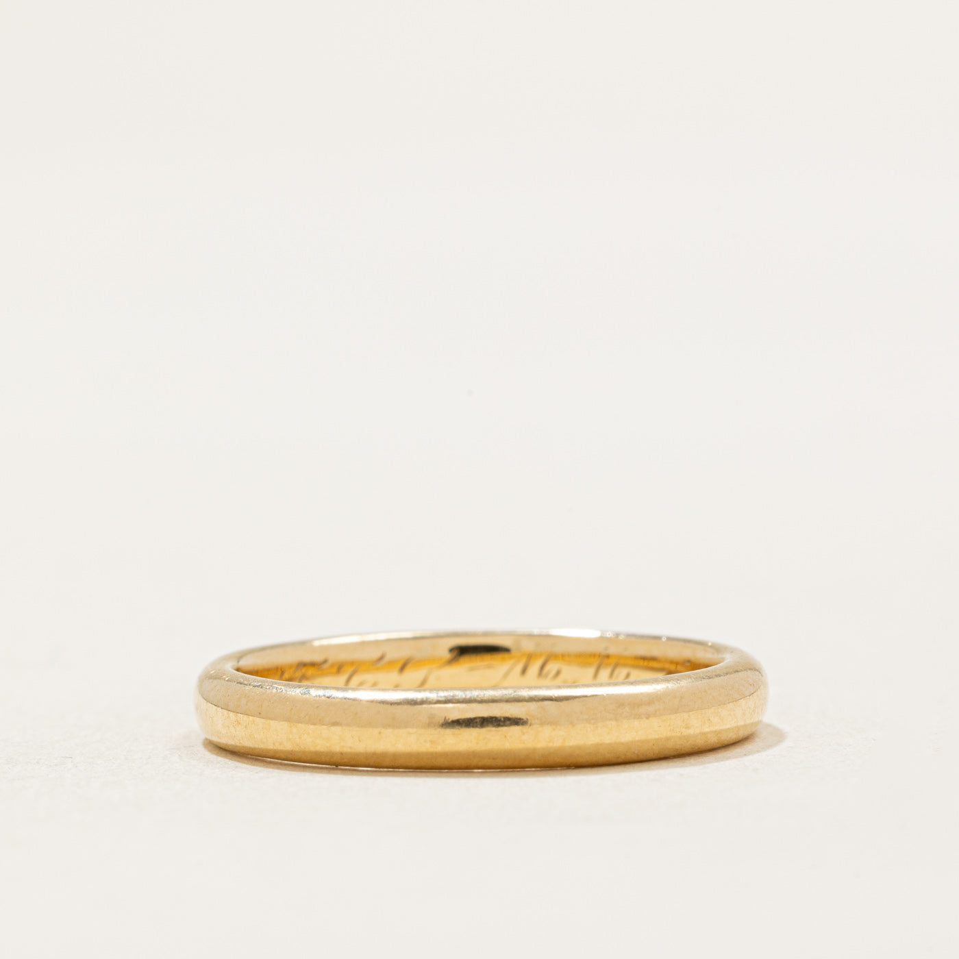 Alliance vintage en or jaune 18 carats, imitation poinçon | 2,70 mm | Taille 6
