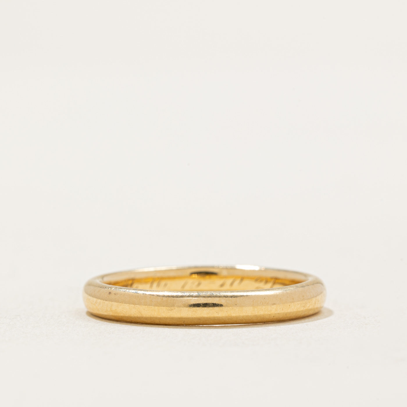 Alliance vintage en or jaune 18 carats, imitation poinçon | 2,70 mm | Taille 6