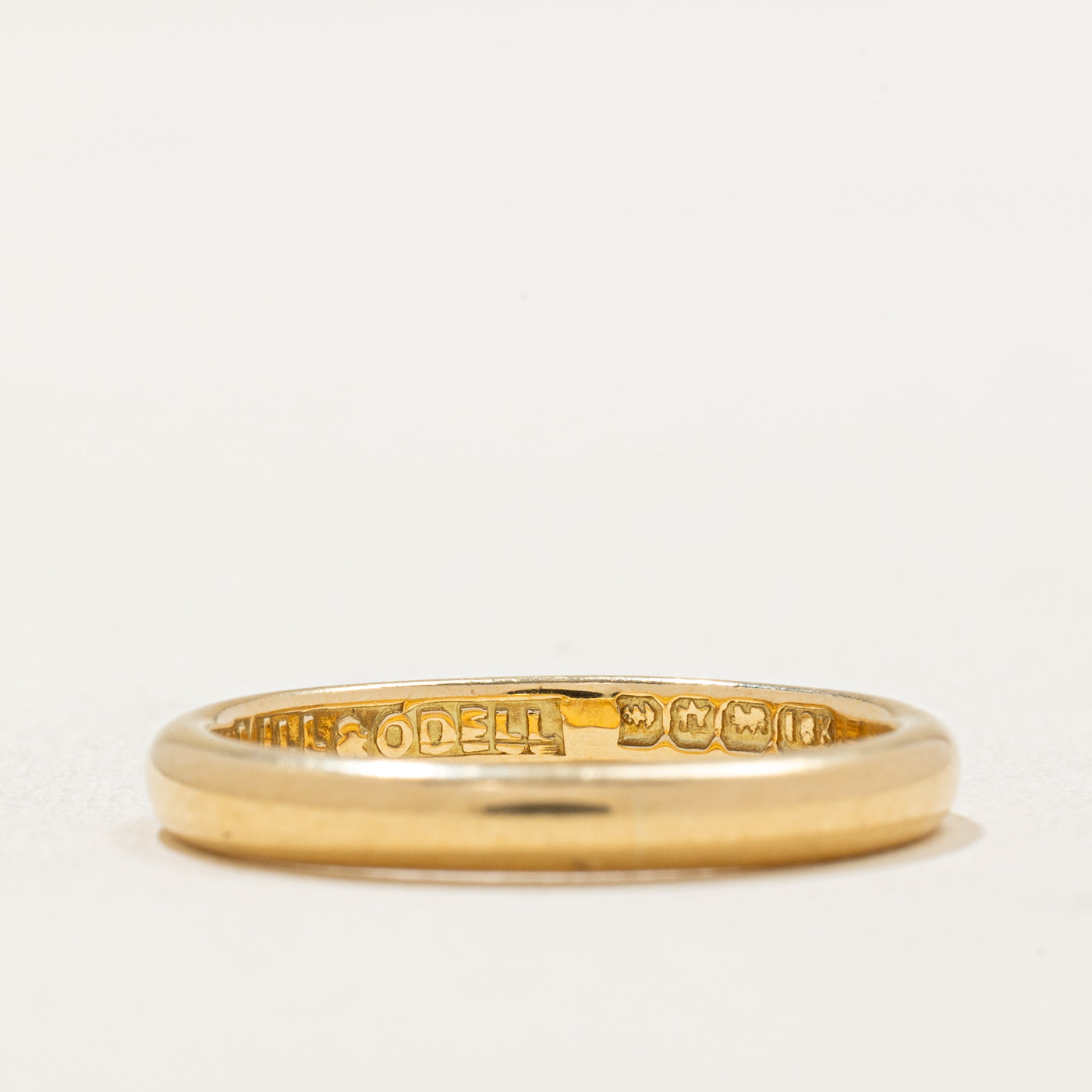Alliance vintage en or jaune 18 carats, imitation poinçon | 2,70 mm | Taille 6