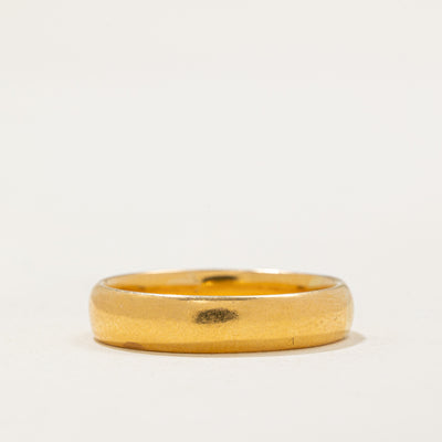 Vintage Pseudo Hallmarked 22k Yellow Gold Wedding Band | 4.15mm | SZ 7.25