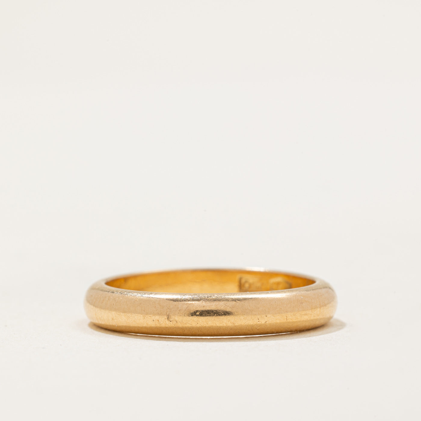 Vintage Italian 18k Yellow Gold Wedding Band | 3.40mm | SZ 6.75