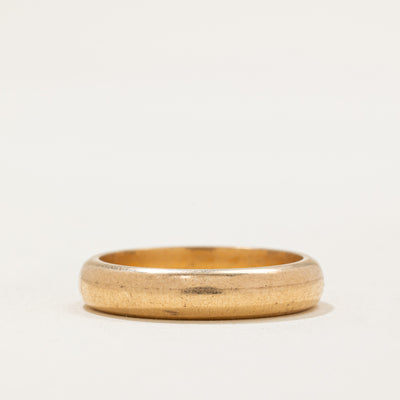 Vintage Italian 18k Yellow Gold Wedding Band | 4.25mm | SZ 7.75