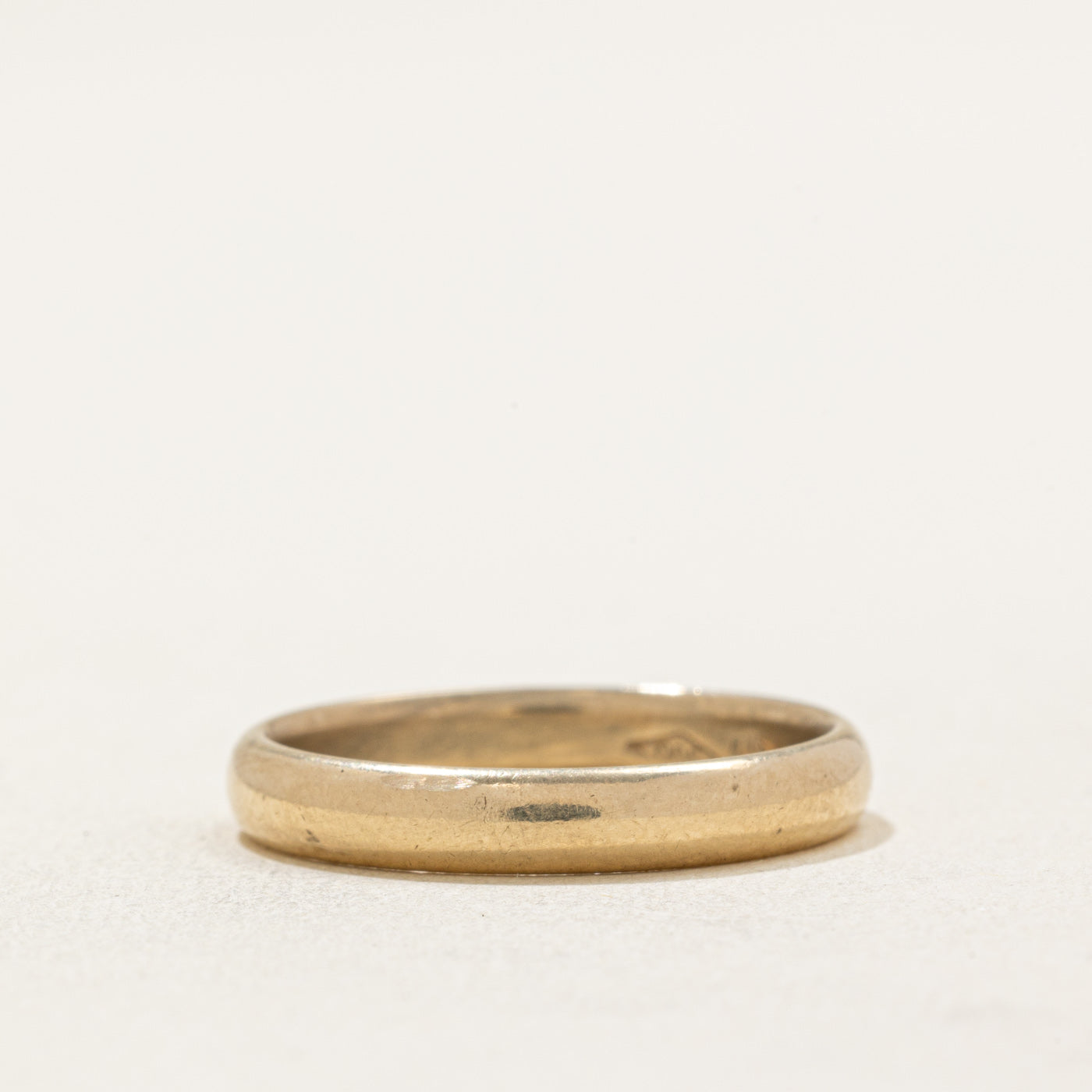Vintage Italian 12k Yellow Gold Wedding Band | 3.20mm | SZ 6.75