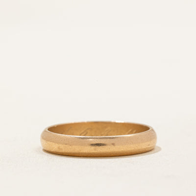 1968 Finnish Hallmarked 18k Yellow Gold Wedding Band | 3.95mm | SZ 10.25