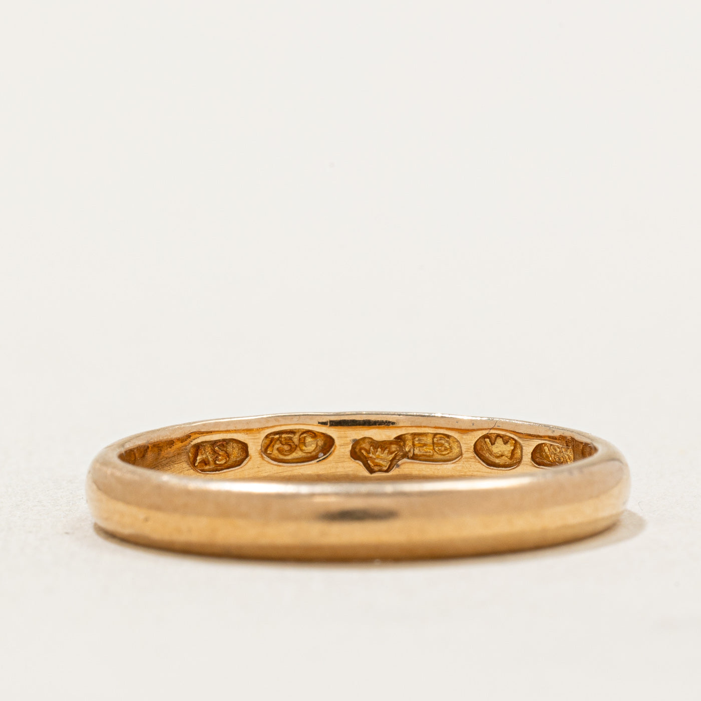1935 Finnish 18k Yellow Gold Wedding Band | 2.95mm | SZ 8.75