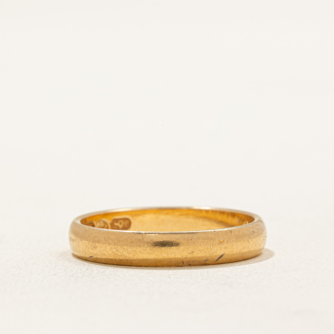 1959 Finnish 18k Yellow Gold Wedding Band | 3.45mm | SZ 7.25