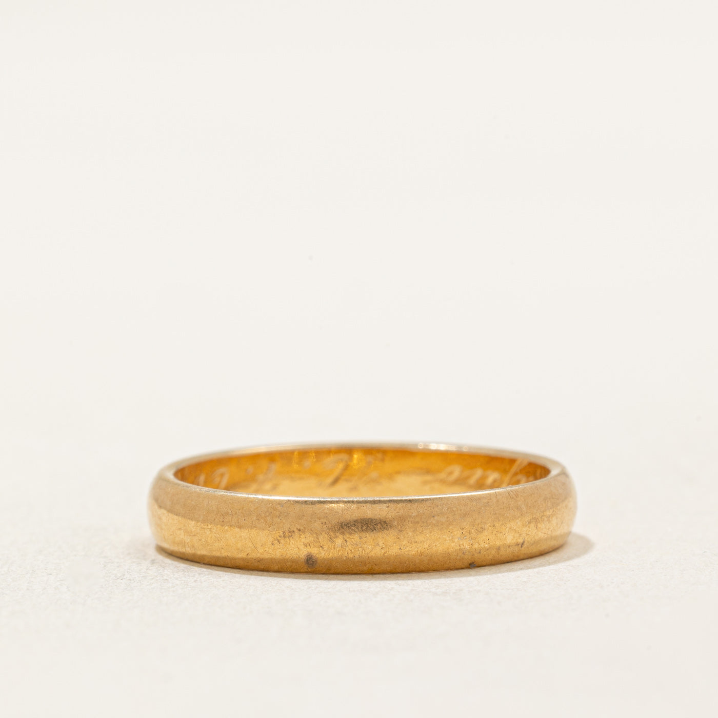 1959 Finnish 18k Yellow Gold Wedding Band | 3.45mm | SZ 7.25