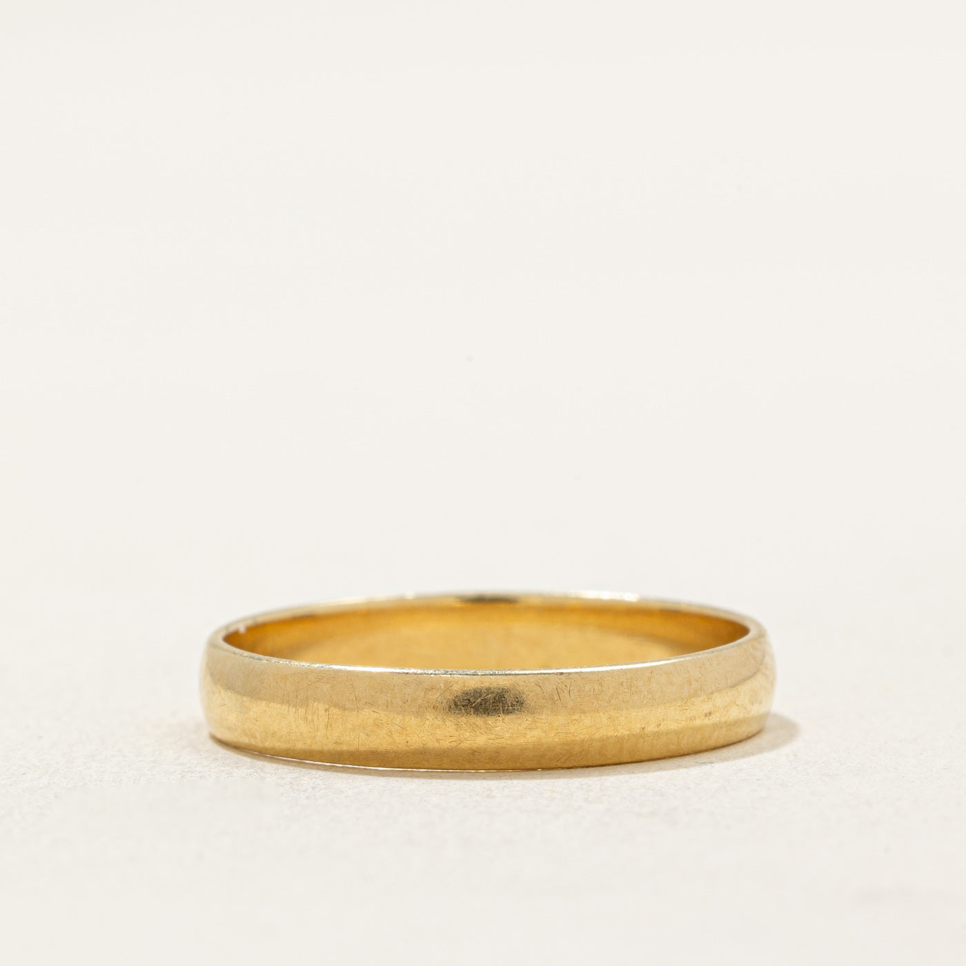 Alliance en or jaune 14 carats poinçonnée hongroise | 3,35 mm | Taille 8